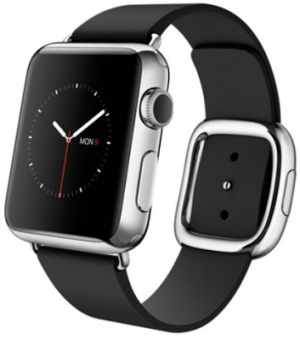 Apple Watch 42mm Stainless Steel Case Moderne Buckle Black